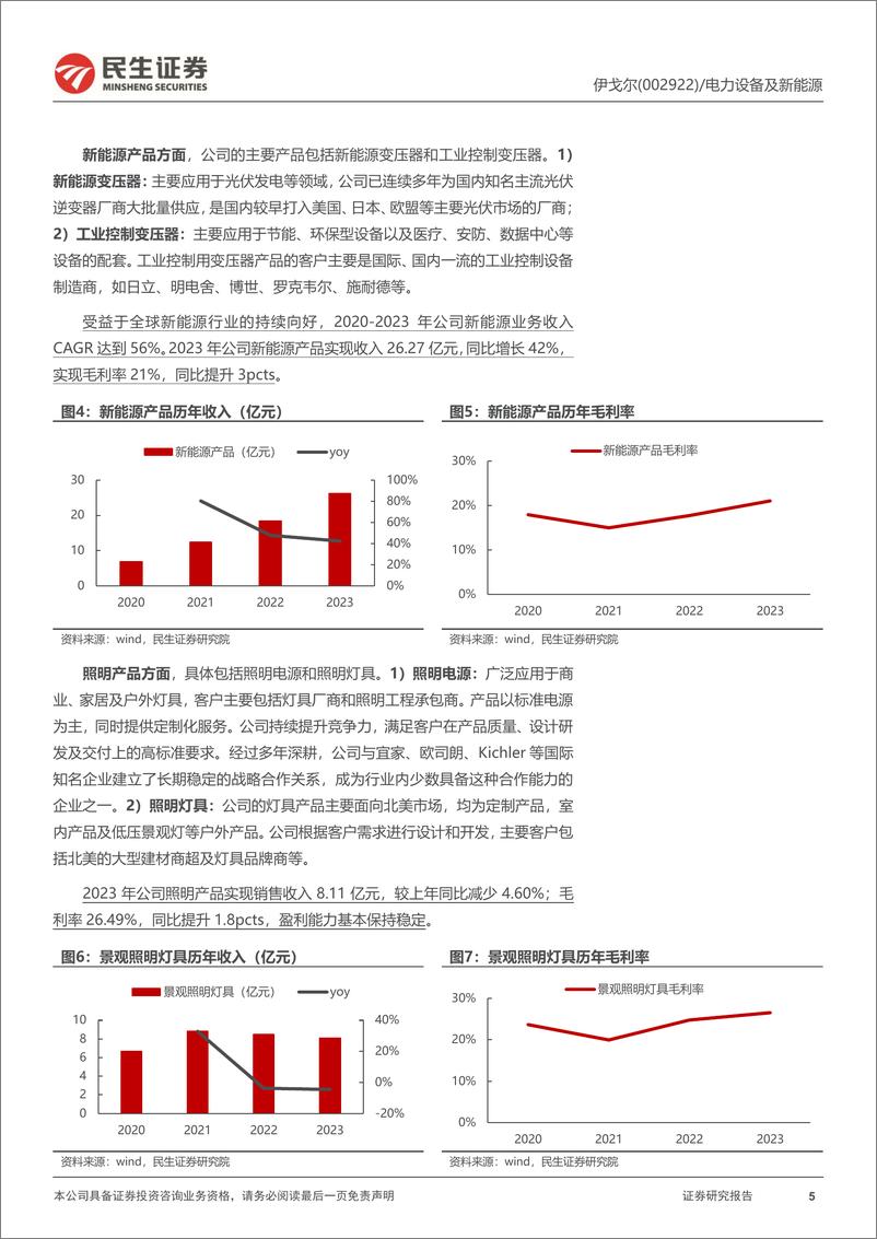 《伊戈尔(002922)深度报告：升压变放量明显，新产能扩张有序-240706-民生证券-23页》 - 第5页预览图