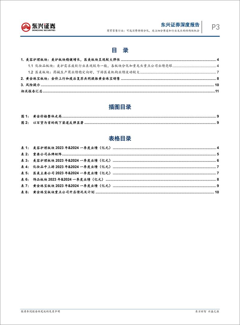 《商贸零售行业2023年报和2024年一季报总结：可选消费持续分化，关注细分赛道和行业龙头的结构性机会-240522-东兴证券-13页》 - 第3页预览图