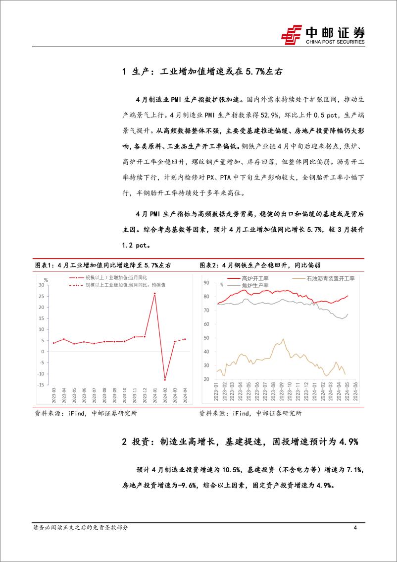 《4月经济数据预测：物价边际改善，出口维持韧性-240507-中邮证券-13页》 - 第4页预览图