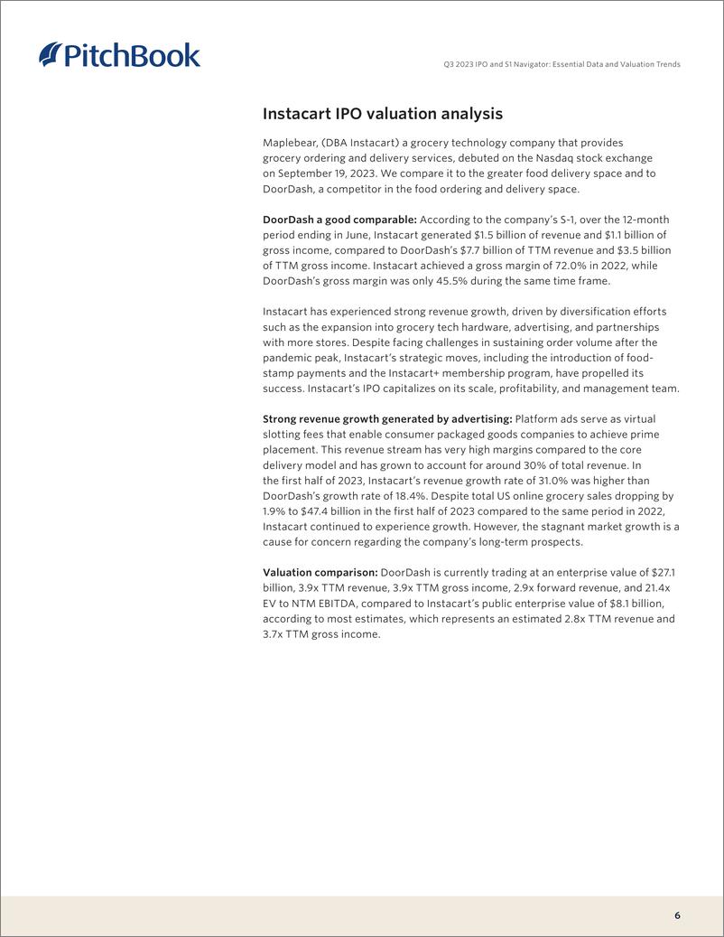 《PitchBook-IPO和S1 Navigator：基本数据和估值趋势（英）-2023》 - 第7页预览图