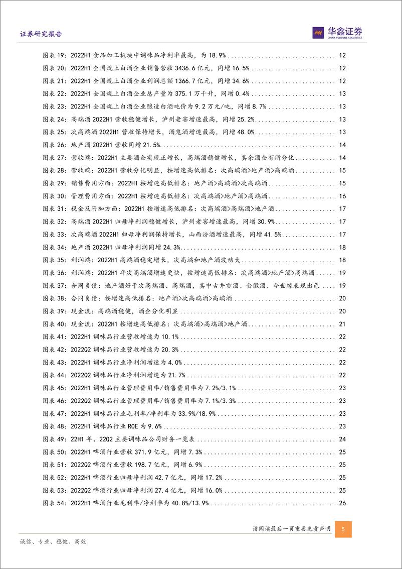 《食品饮料行业专题报告：白酒结构性机会，大众品分化明显-20220913-华鑫证券-45页》 - 第6页预览图