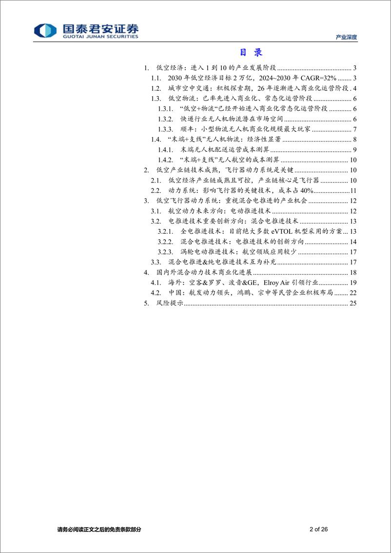 《国泰君安-产业深度01期：低空经济系列-一-：混动电推进技术》 - 第2页预览图