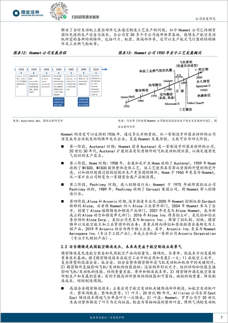 《中航重机(600765)复盘航空结构件巨头PCC和HOWMET，看中航重机长期价值-241118-国金证券-20页》 - 第7页预览图