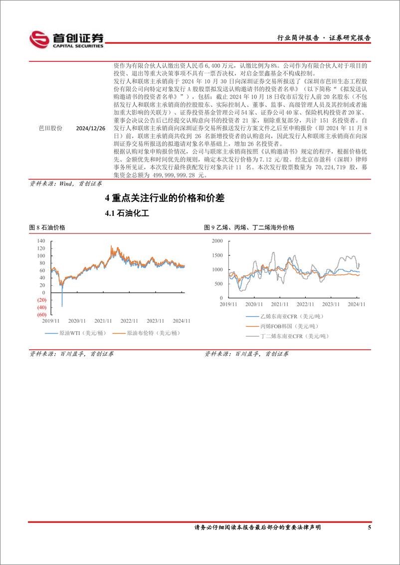 《基础化工行业简评报告：丙烯酸价格涨幅居前，芭田股份发布定增上市公告书-241230-首创证券-16页》 - 第6页预览图