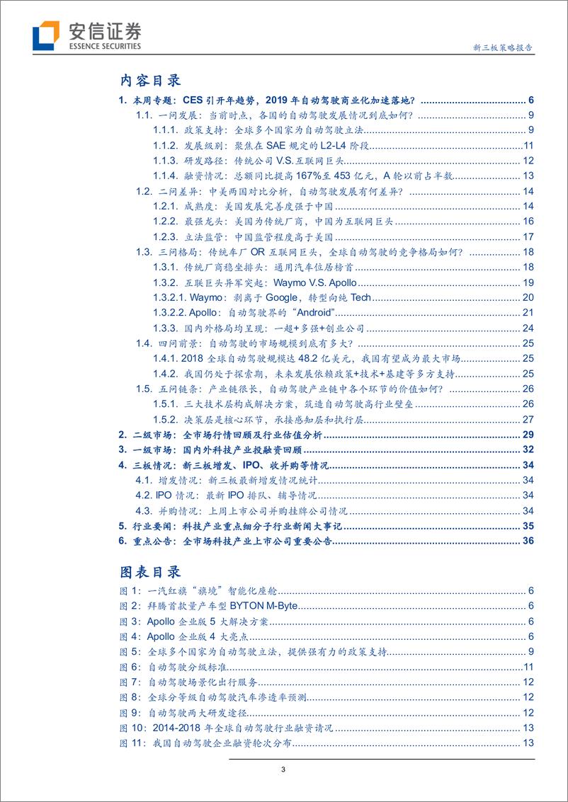 《科技行业全市场科技产业策略报告第二期：国际消费类电子产品展览会引开年趋势，2019年自动驾驶商业化加速落地？-20190113-安信证券-40页》 - 第4页预览图