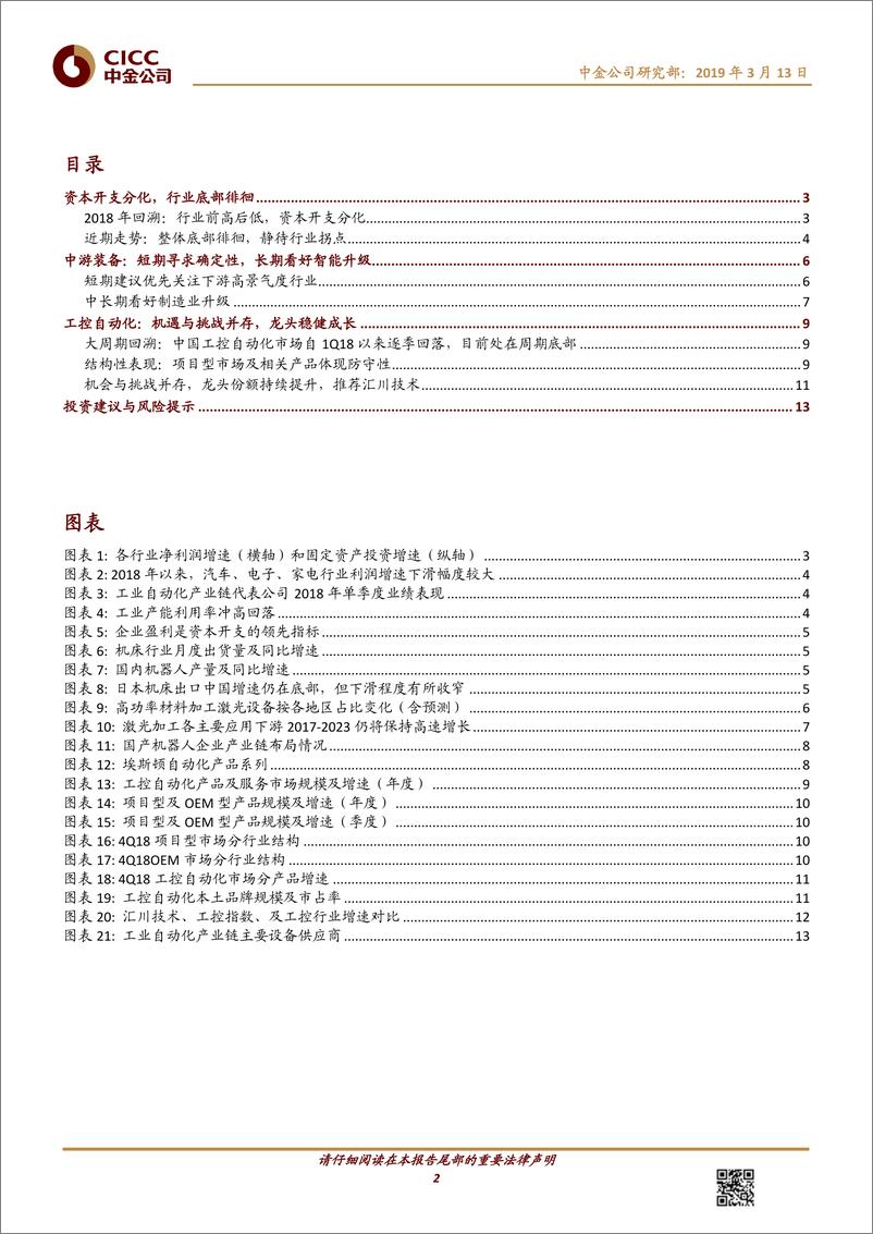 《自动化行业产业链调研：行业拐点需等待，龙头公司欲破局-20190313-中金公司-15页》 - 第3页预览图