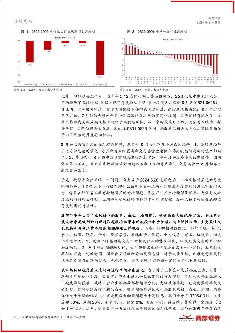 《策略周论：珍惜9月大势和风格中短期拐点区域的“黄金坑”-240908-西部证券-20页》 - 第5页预览图