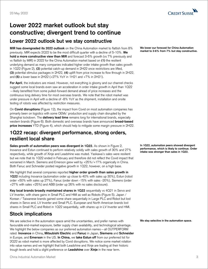 《瑞信-中国工业自动化行业-2022年市场前景走低，但保持建设性；分化趋势将持续-2022.5.23-42页》 - 第4页预览图