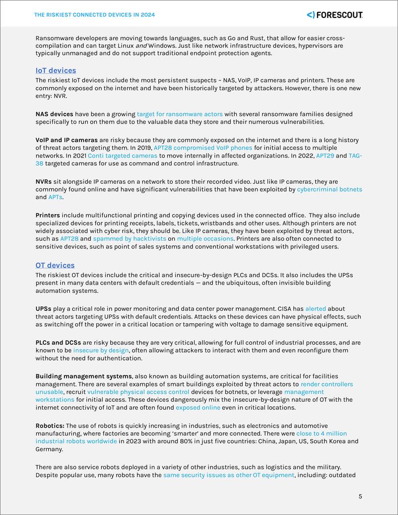 《Forescout：2024年最危险的互联设备报告（英文版）》 - 第5页预览图