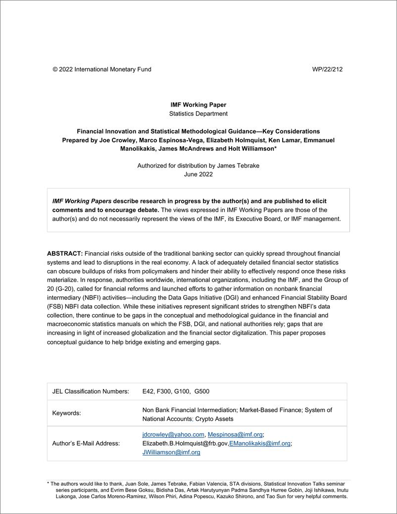 《IMF-金融创新和统计方法指导的关键考虑因素（英）-2022.10-63页》 - 第3页预览图