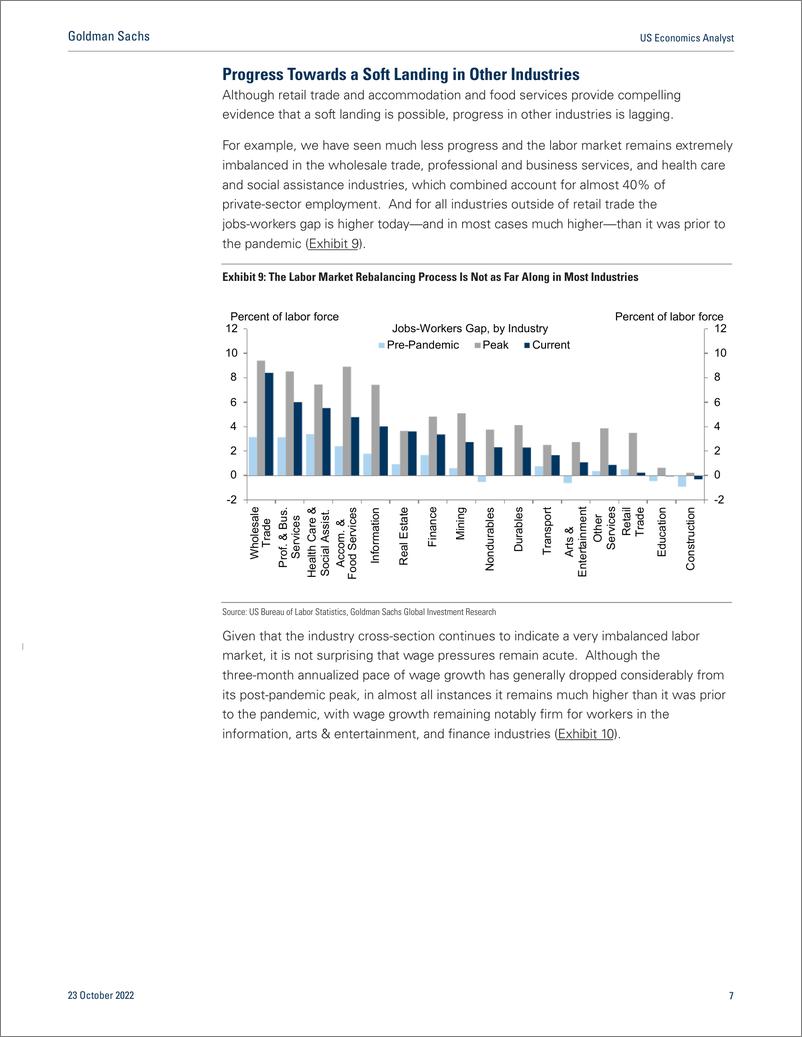 《US Economics Analys Labor Market Rebalancing and the Wage Growth Outloo An Industry-Level View (Briggs)(1)》 - 第8页预览图