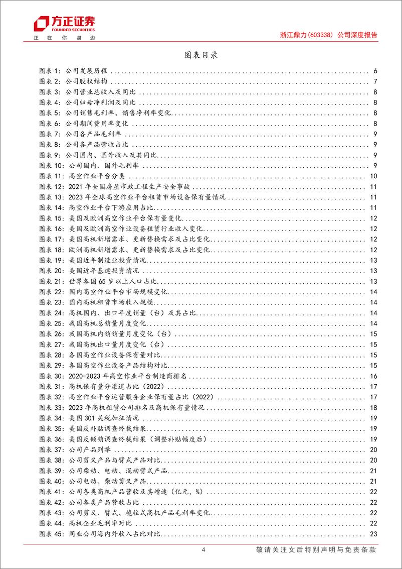 《浙江鼎力(603338)公司深度报告：高空作业平台龙头企业，引领国产品牌竞逐全球-241004-方正证券-31页》 - 第4页预览图