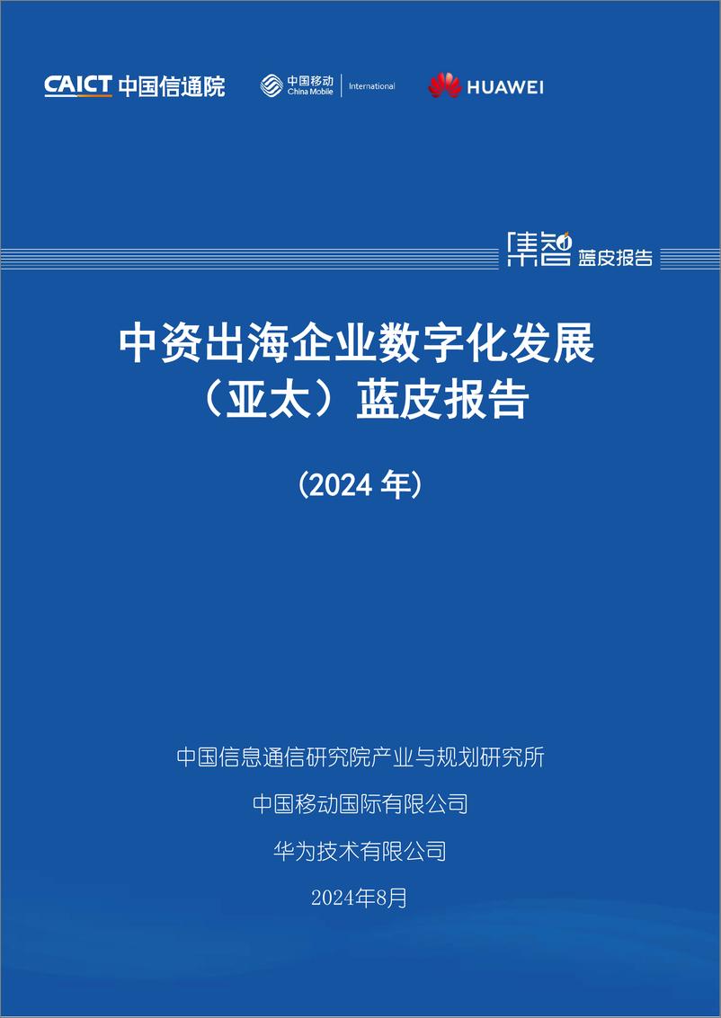 《中资出海企业数字化发展（亚太）蓝皮报告（2024年）-91页》 - 第1页预览图