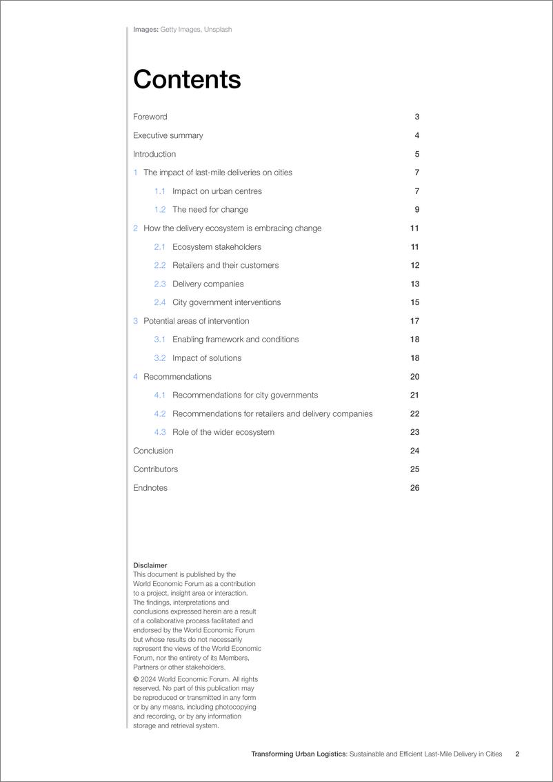 《世界经济论坛-城市物流转型：城市可持续高效的最后一英里交付（英）-2024.12-29页》 - 第2页预览图