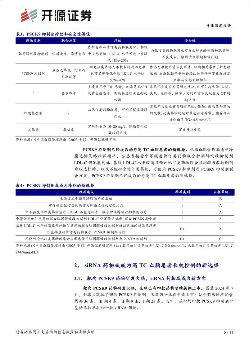 《医药生物行业深度报告：血脂异常高发，PCSK9药物为患者提供新选择-240815-开源证券-11页》 - 第5页预览图