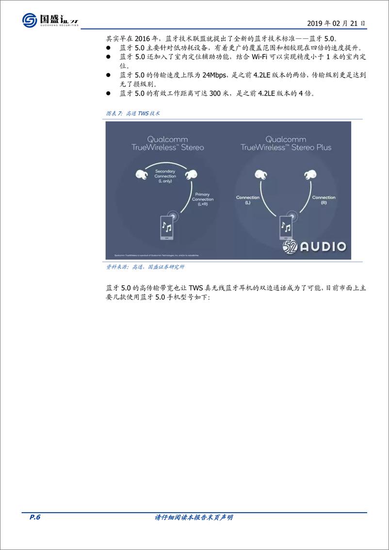 《电子行业TWS耳机系列研究之一：歌韵巧共泉声-20190221-国盛证券-18页》 - 第7页预览图