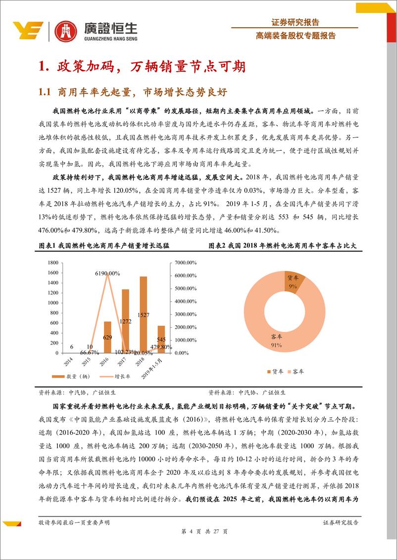 《2019年高端装备行业股权中期策略之：燃料电池产业化启程-20190628-广证恒生-29页》 - 第5页预览图