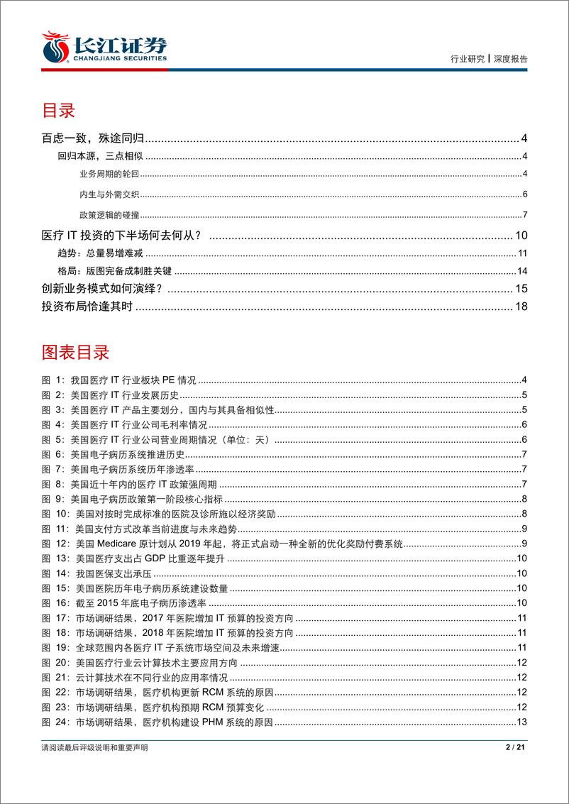 《信息技术行业中美医疗IT全局复盘：百虑一致，殊途同归-20191119-长江证券-21页》 - 第3页预览图