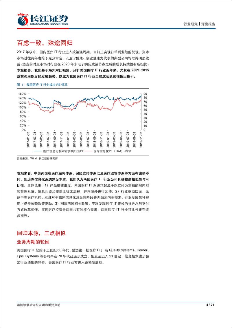 《信息技术行业中美医疗IT全局复盘：百虑一致，殊途同归-20191119-长江证券-21页》 - 第5页预览图