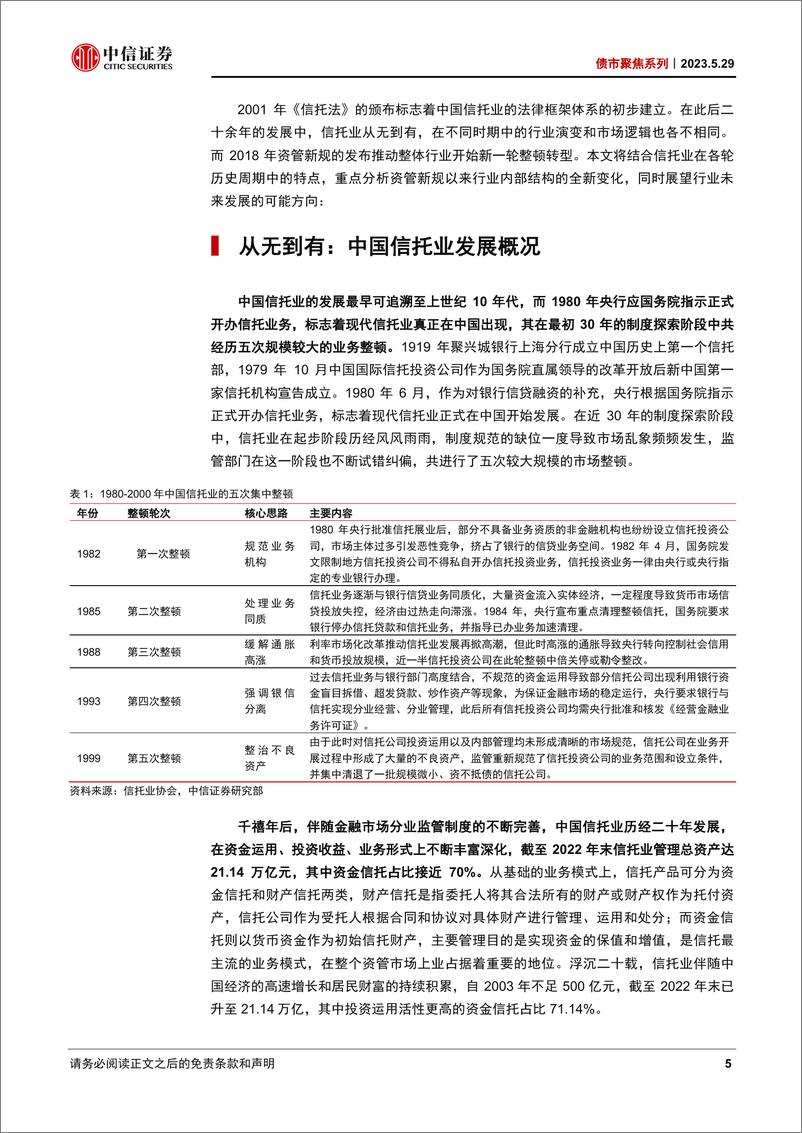 《债市聚焦系列：信托业的发展回顾与未来看点-20230529-中信证券-32页》 - 第6页预览图