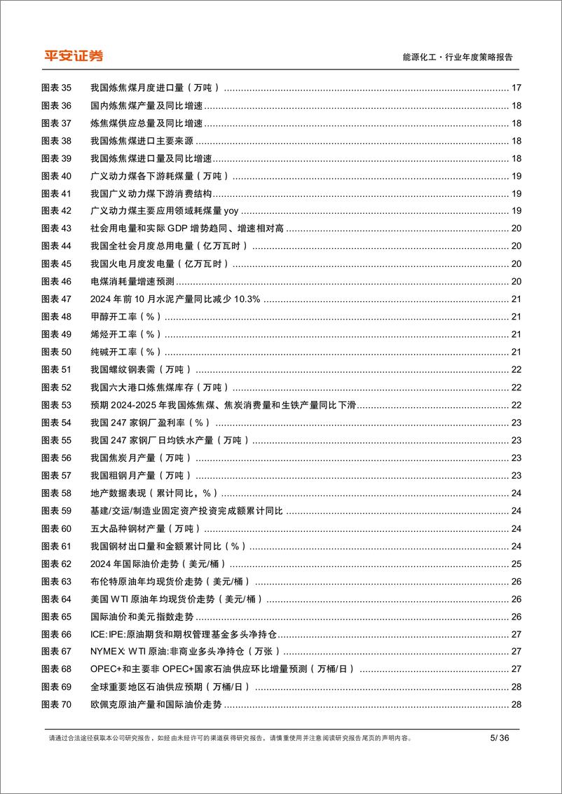 《能源化工行业2025年年度策略报告：能源降价周期，静待底部反转-241214-平安证券-36页》 - 第5页预览图