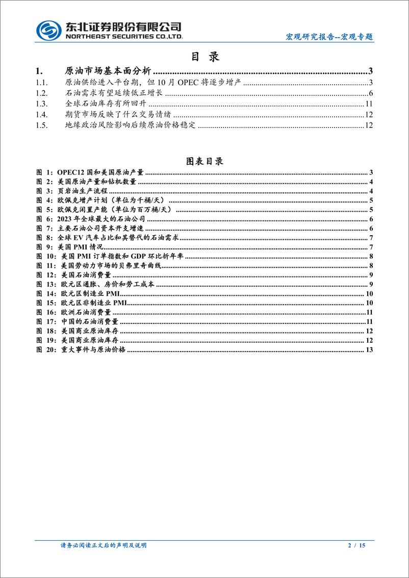 《宏观专题：OPEC10月逐渐增产，原油看多情绪削弱-240612-东北证券-15页》 - 第2页预览图