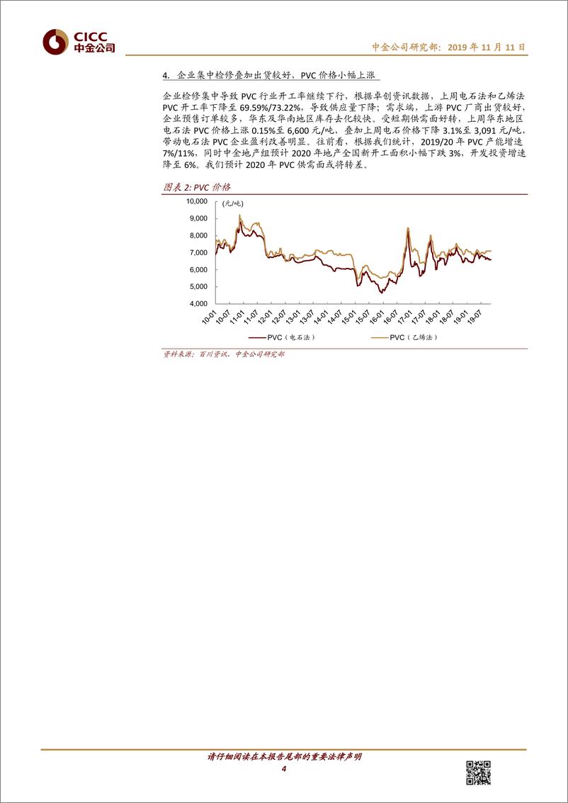 《化工行业：化工价格指数继续下滑，看好新材料成长前景-20191111-中金公司-17页》 - 第5页预览图