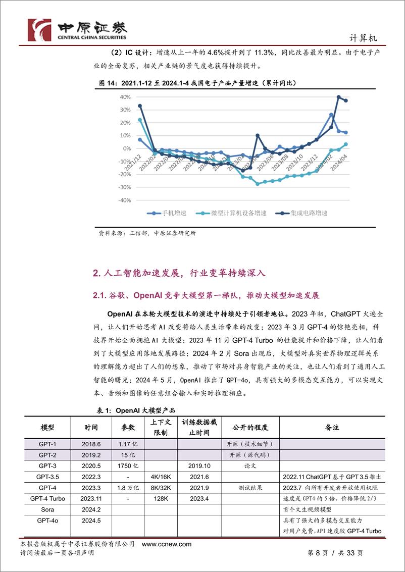 《计算机行业半年度策略：AI推动智算建设加速，国产IT发展小气候成型-240701-中原证券-33页》 - 第8页预览图