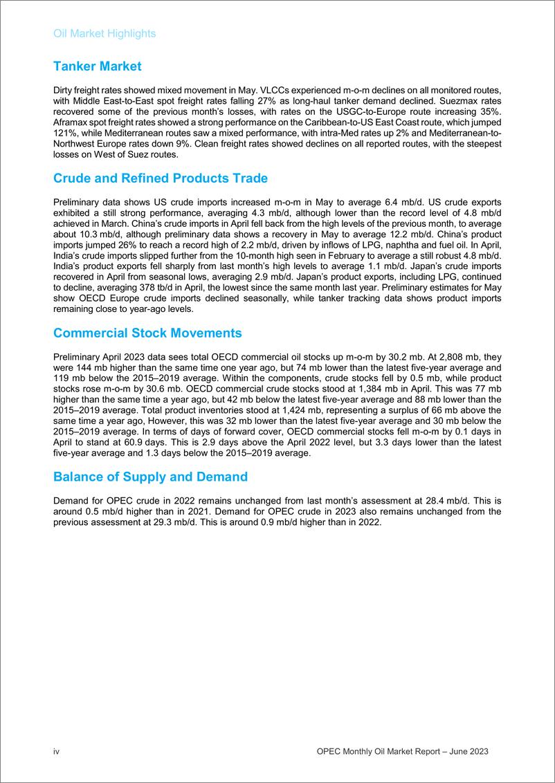 《OPEC+石油市场月报（2023年6月）-94页》 - 第7页预览图