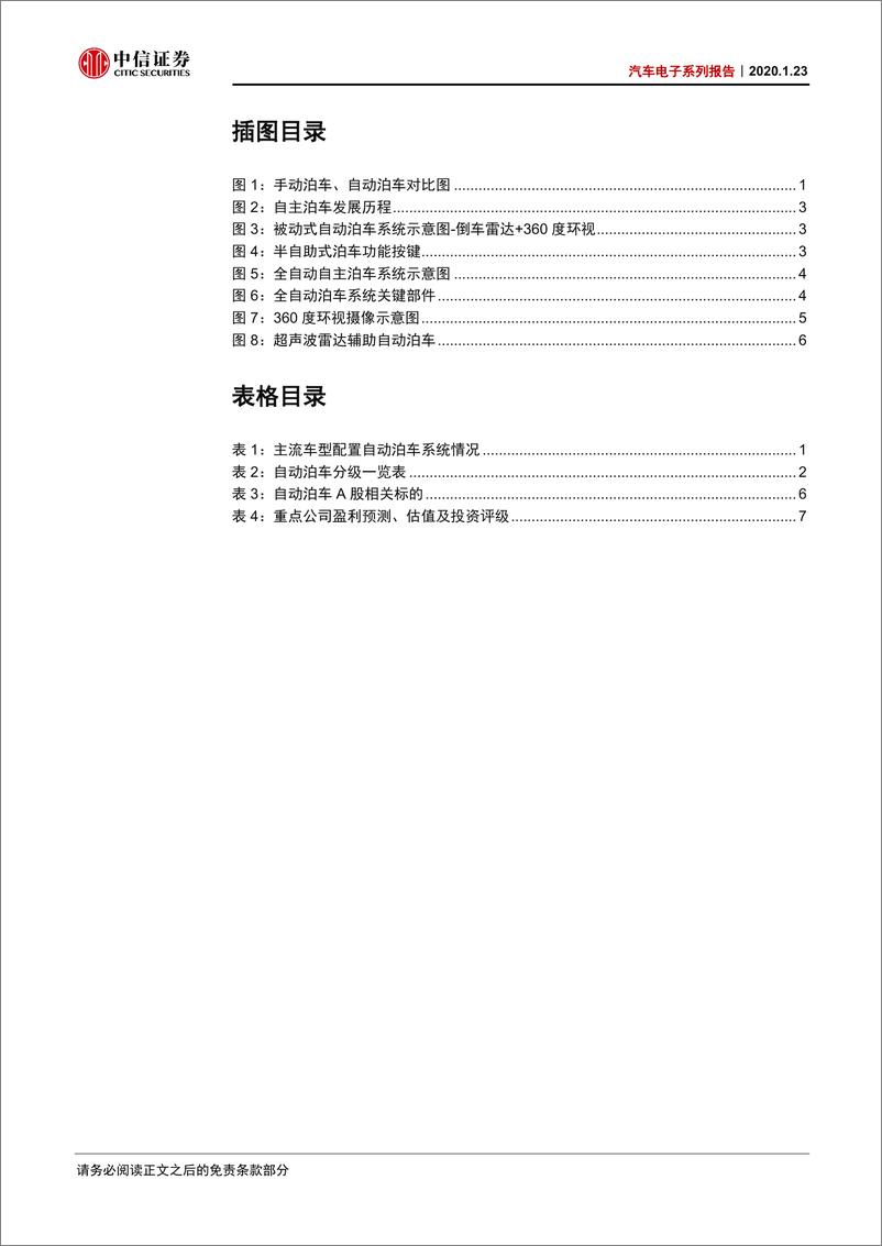 《汽车电子行业系列报告：自动泊车，从新手必备到节省时间-20200123-中信证券-12页》 - 第4页预览图