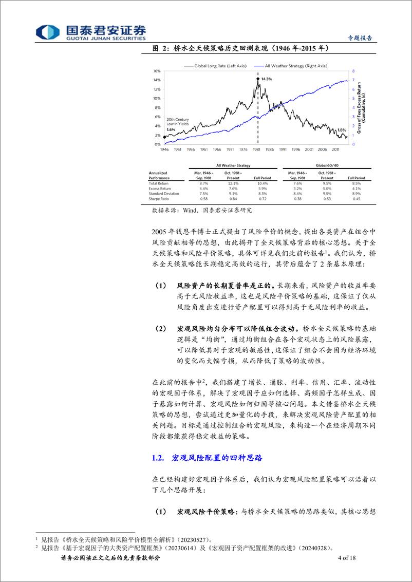 《国泰君安-大类资产配置量化模型研究系列之八：宏观风险配置方法思考：以风险平价和风险最小化为例》 - 第4页预览图