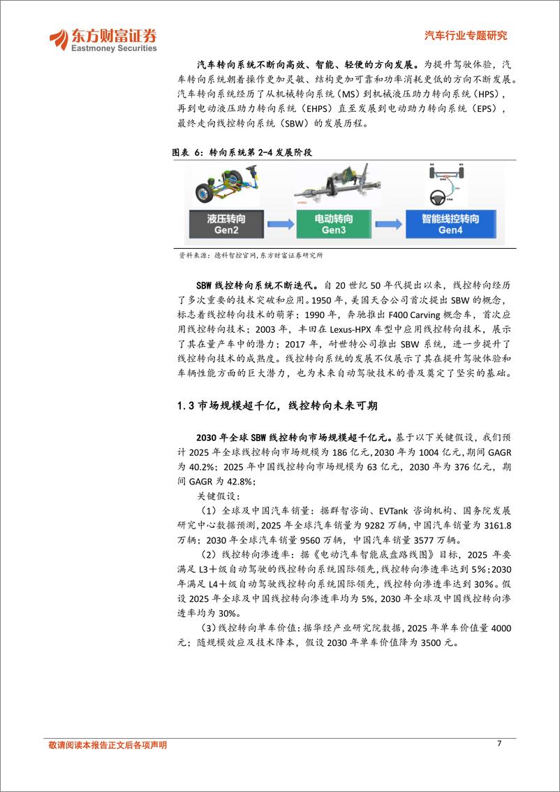 《东方财富证券-汽车智能底盘系列-二-_乘高阶智驾东风_线控转向有望加速渗透》 - 第7页预览图