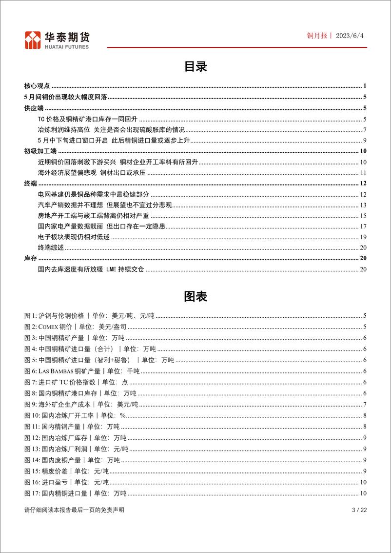 《铜月报：国内消费预期转弱，铜价高位回落-20230604-华泰期货-22页》 - 第4页预览图