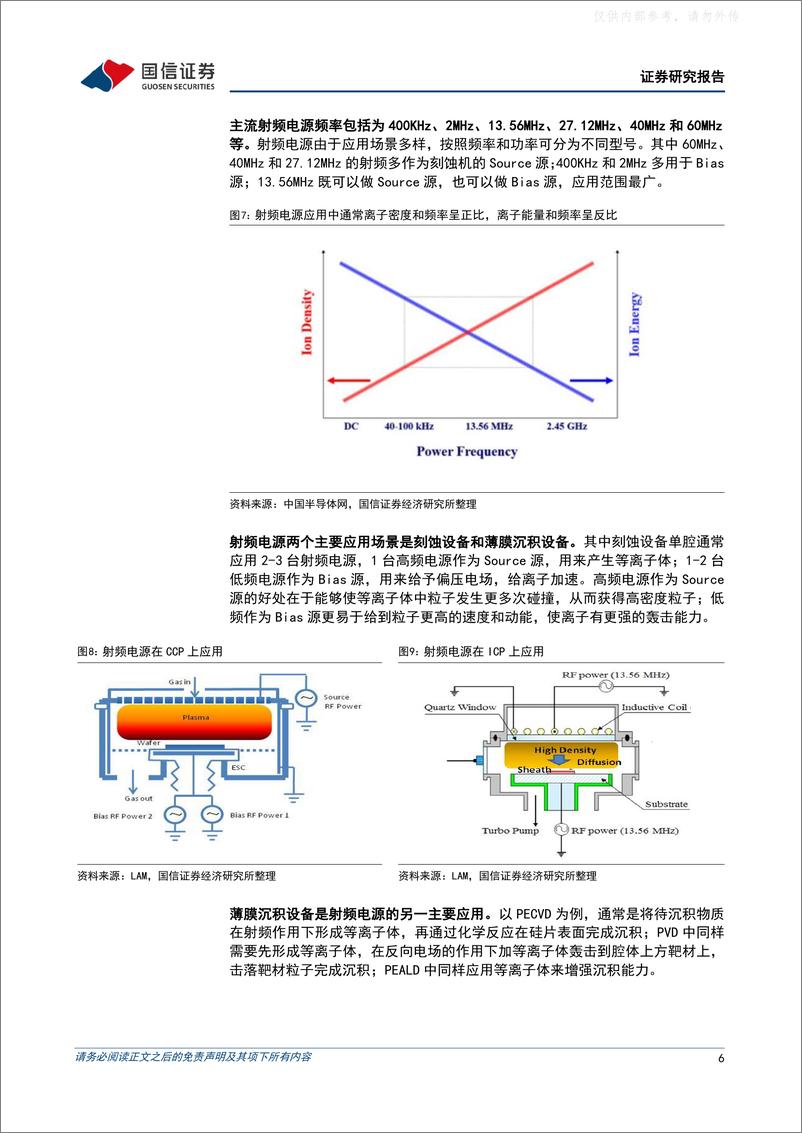 《国信证券-射频电源行业专题：等离子体加工设备核心零部件，实现设备自主可控的必要条件-230419》 - 第6页预览图