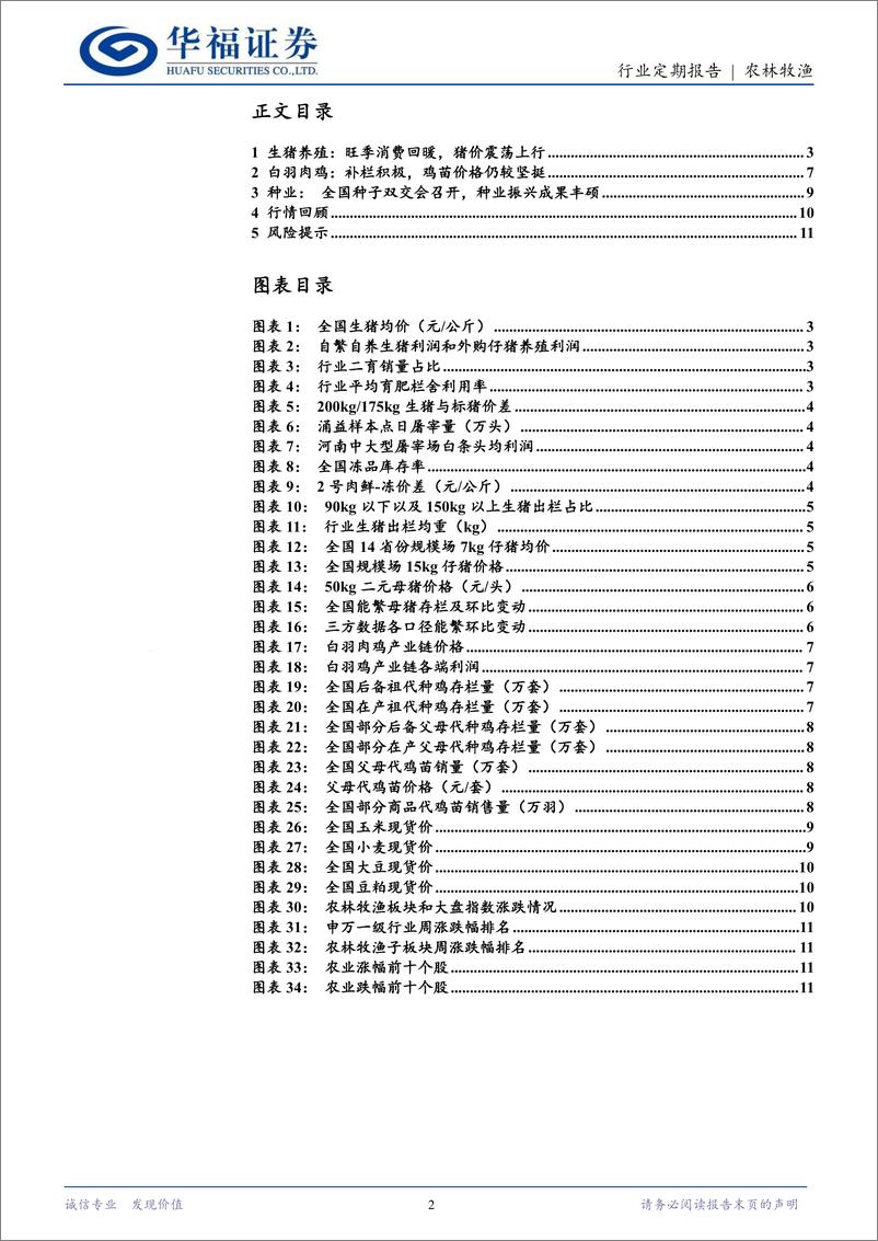 《农林牧渔行业定期报告：旺季消费回暖，猪价震荡上行-241202-华福证券-12页》 - 第2页预览图