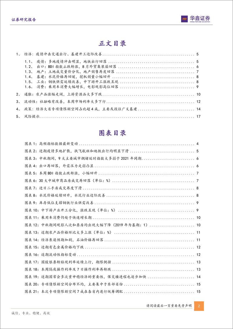 《高频指标半月报：外需回落，内需发力-20220915-华鑫证券-19页》 - 第3页预览图