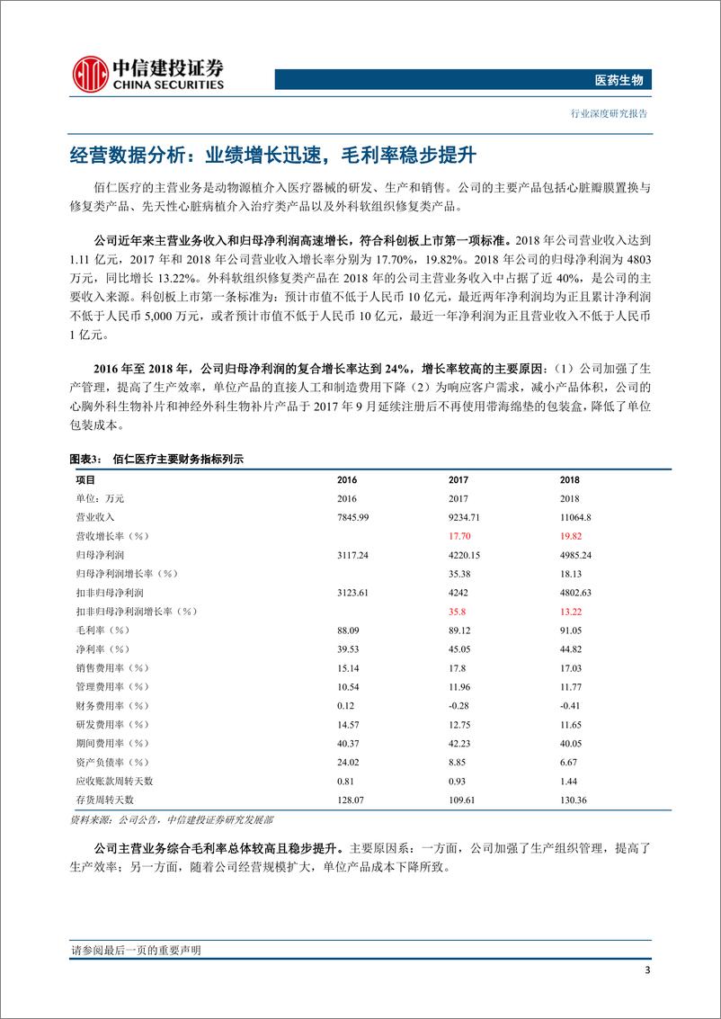 《医药生物行业科创板系列研究：佰仁医疗，动物源性植介入器械领先企业-20190421-中信建投-15页》 - 第5页预览图