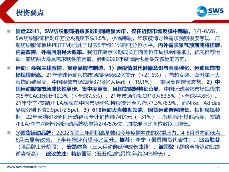 《纺织服装行业2022下半年投资策略：寻找需求韧性，坚守长期成长赛道-60页》 - 第3页预览图