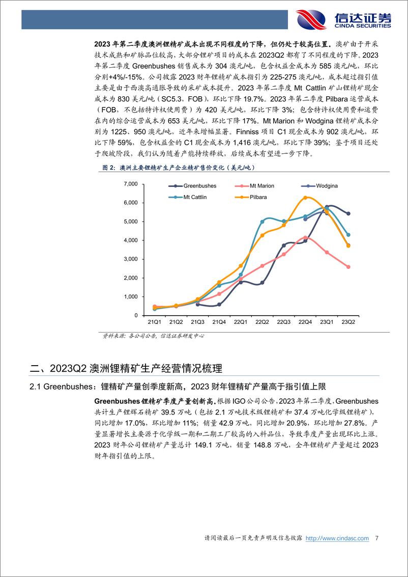 《锂行业专题：锂鉴系列1，全球锂矿23Q2总结，产能持续释放，下半年锂价承压-20230921-信达证券-31页》 - 第8页预览图