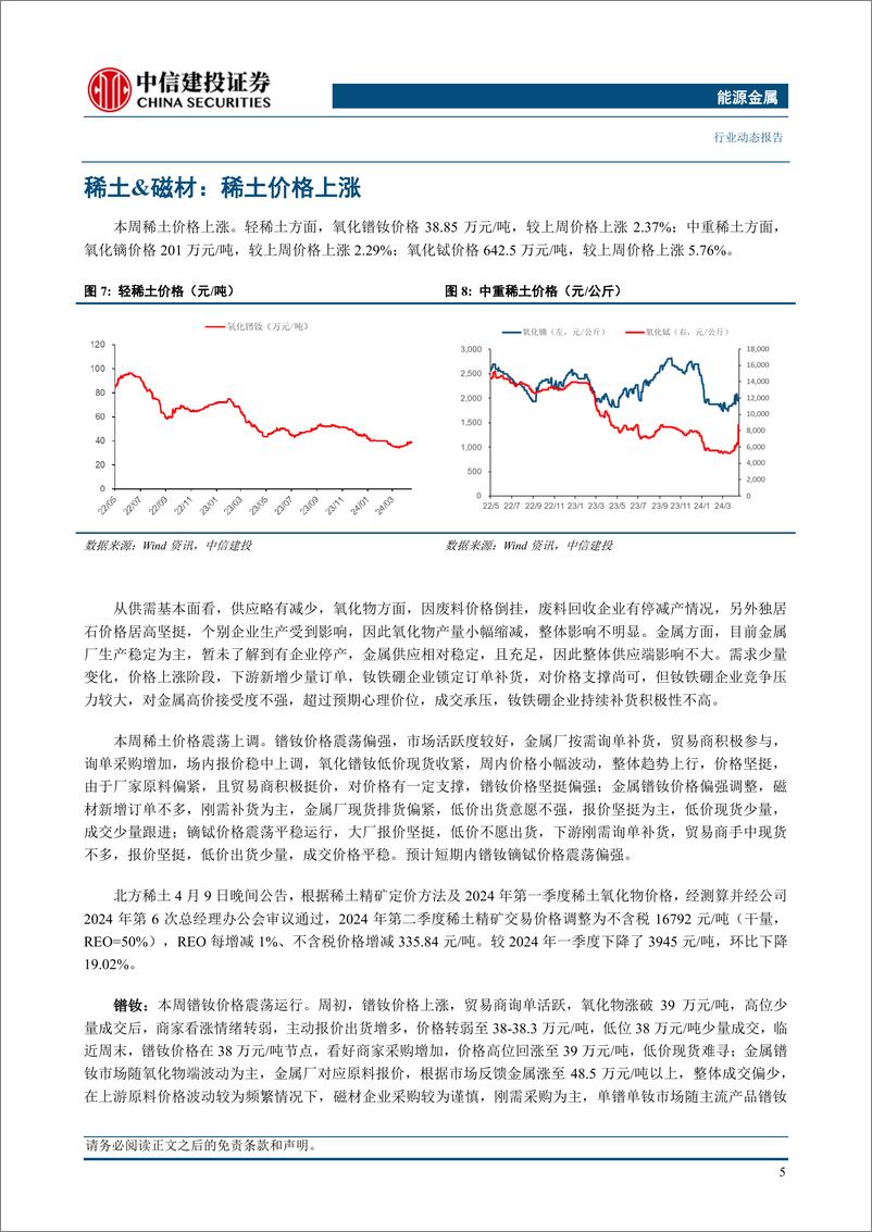 《能源金属行业：最大钴生产国配额政策及供给扰动，价值洼地金属有望重估-240421-中信建投-12页》 - 第7页预览图