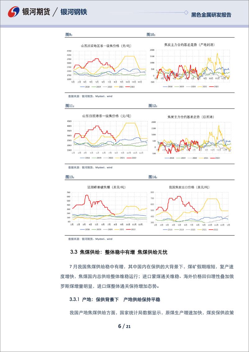 《黑色月度报告：低库存下强预期，把握双焦做多机会-20220731-银河期货-21页》 - 第7页预览图