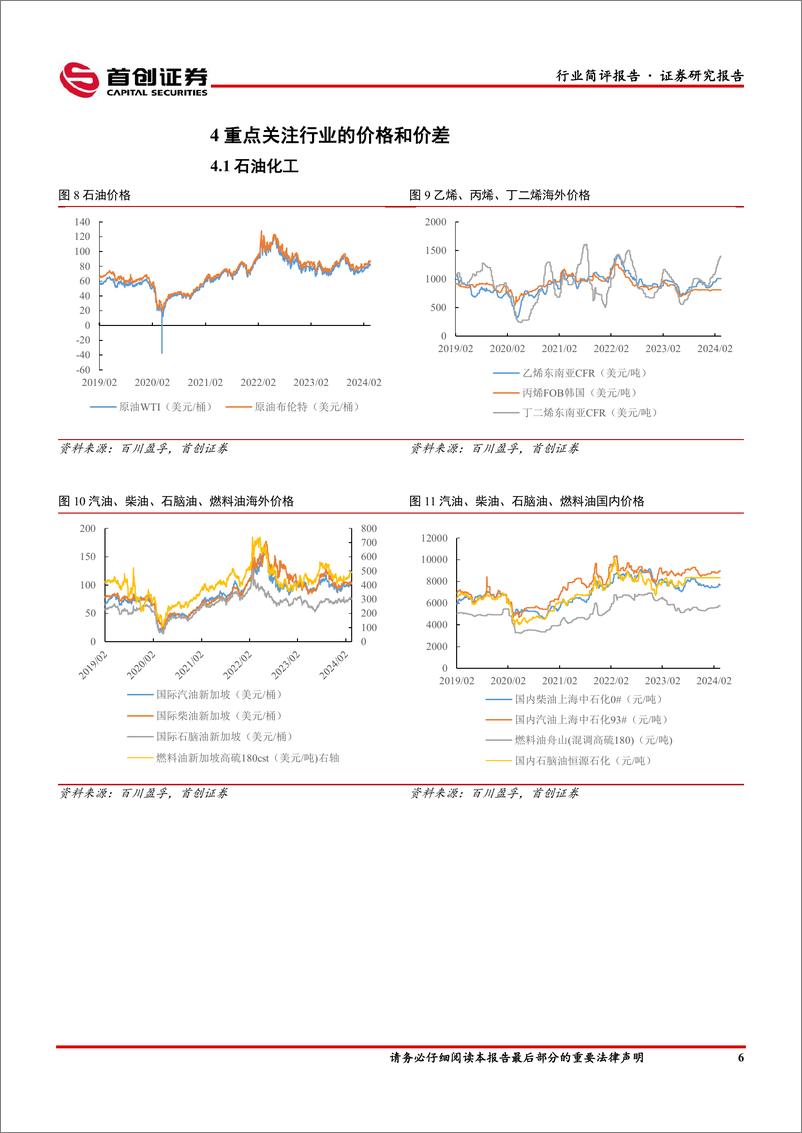《基础化工行业简评报告：原油价格表现强势，万华福建工业园装置复产-240408-首创证券-16页》 - 第7页预览图