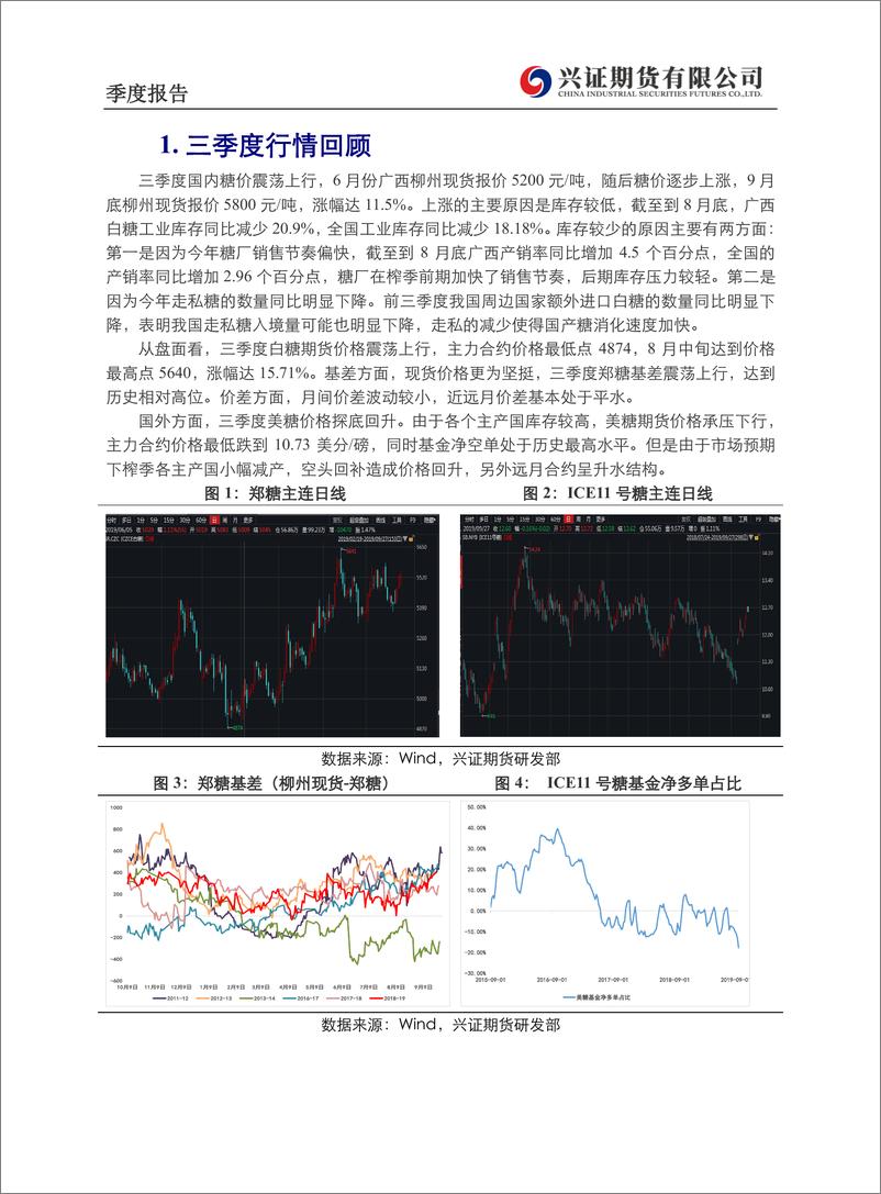 《白糖季度报告：短期偏强，中长期仍有下跌风险-20191009-兴证期货-10页》 - 第3页预览图