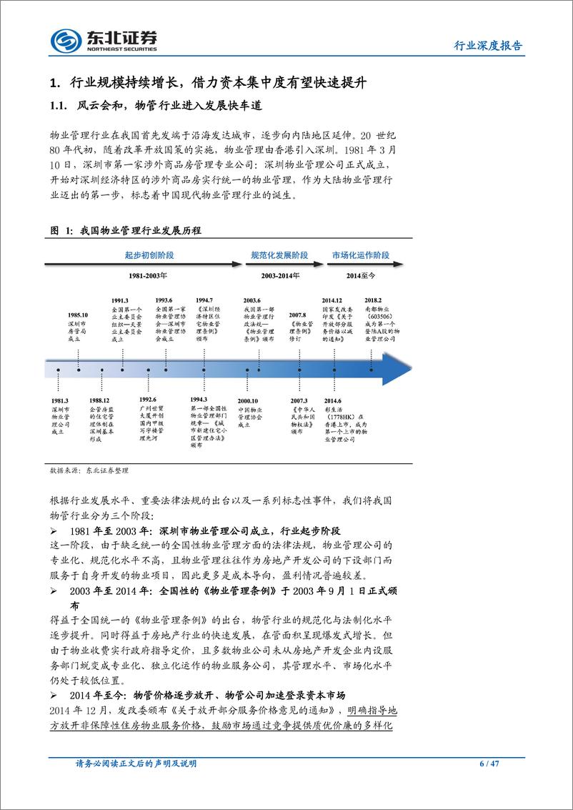 《物业管理行业深度报告：大行业，小公司，地产后周期的黄金赛道-20190628-东北证券-47页》 - 第7页预览图