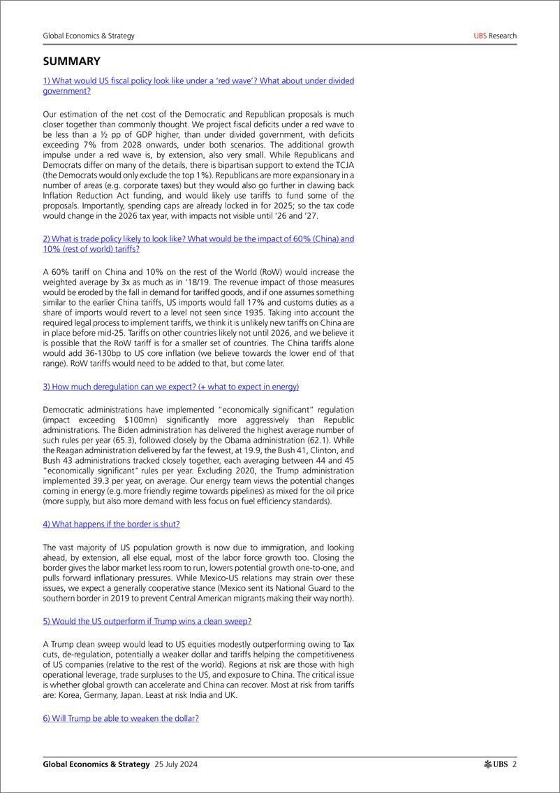 《UBS Economics-Global Economics  Strategy _The US Election Compendium - 10.. (1)》 - 第2页预览图