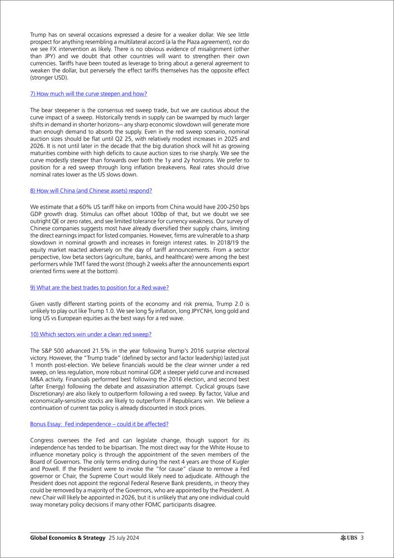 《UBS Economics-Global Economics  Strategy _The US Election Compendium - 10.. (1)》 - 第3页预览图