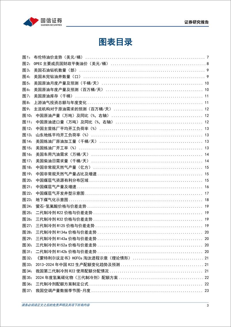 《石化化工行业2024年7月投资策略：看好原油、煤层气、制冷剂、煤制烯烃的投资方向-国信证券》 - 第3页预览图