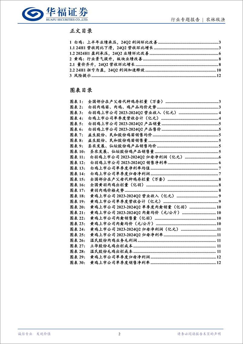 《肉禽养殖行业中报总结：白鸡业绩承压，黄鸡景气回升-240921-华福证券-13页》 - 第2页预览图