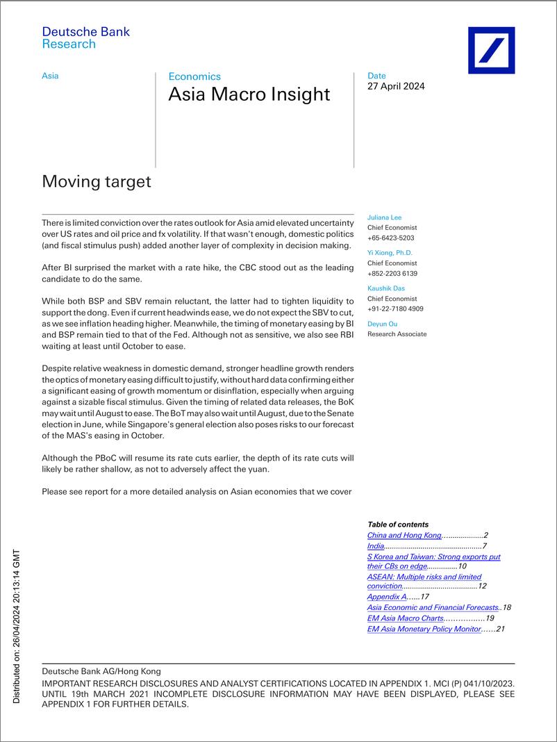 《Deutsche Bank-Asia Macro Insight Moving target-107857539》 - 第1页预览图