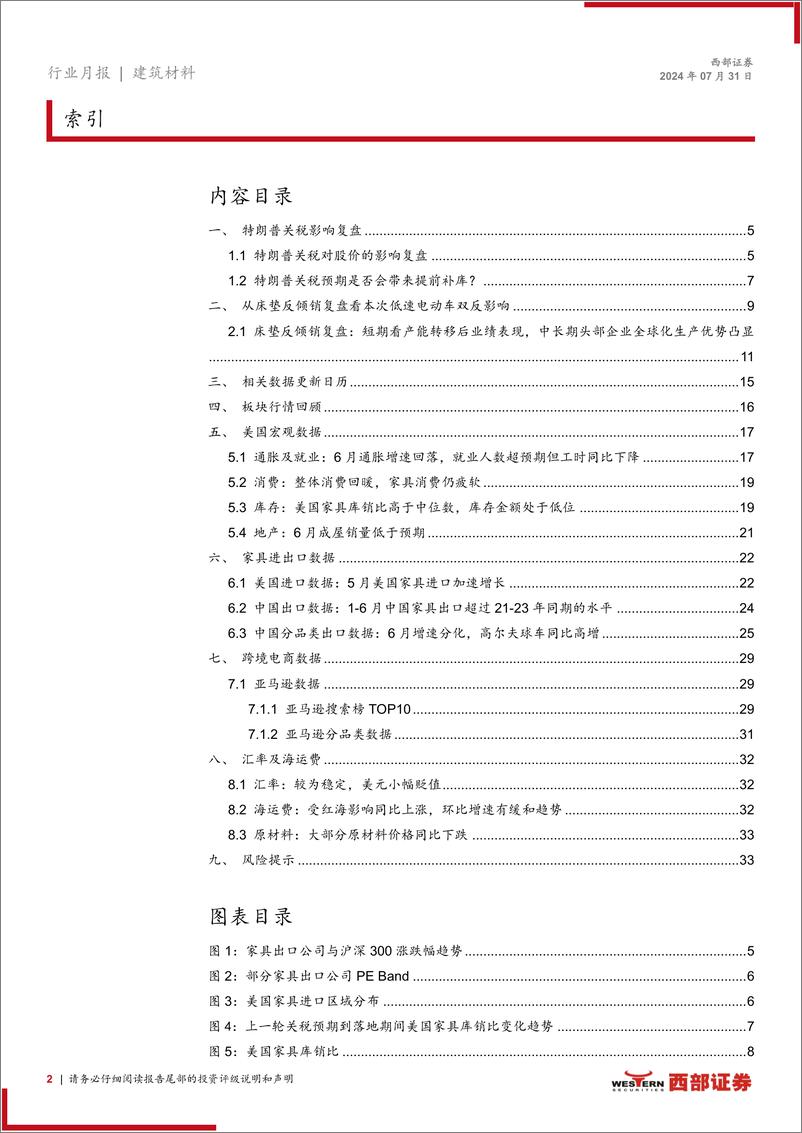 《建筑材料行业2024年6月建材家居出口月报：6月出口增速放缓，“抢出口”现象是否会出现？-240731-西部证券-34页》 - 第2页预览图